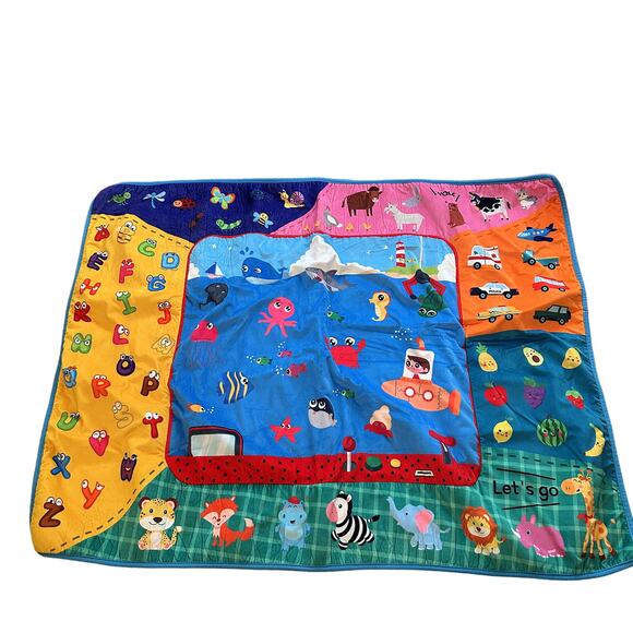 Baby Toddler Alphabet Animals Learning Education Crawling Foldable Play Gym Mat - Picture 1 of 1